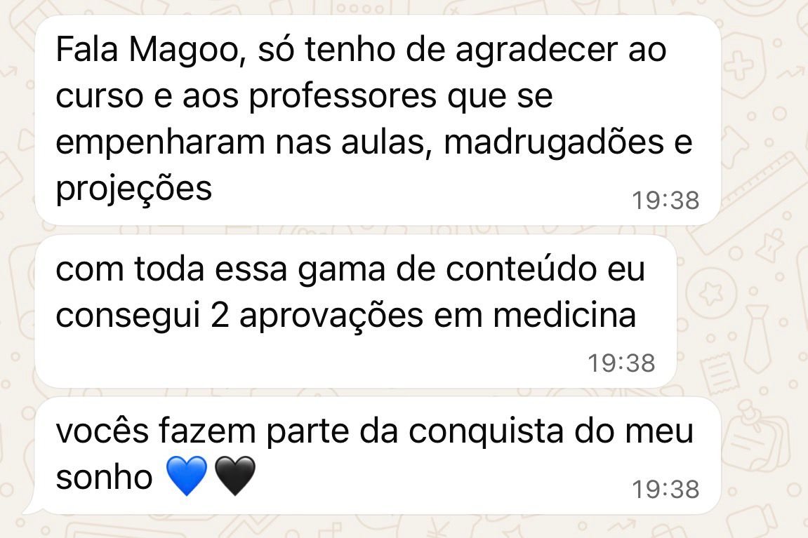 Mensagem de aluno aprovado